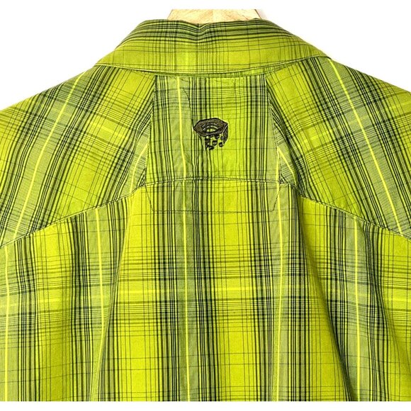 Mountain Hardwear Mens Shirt Button Up 100% Cotton Short Sleeve Green Plaid M - Picture 5 of 15